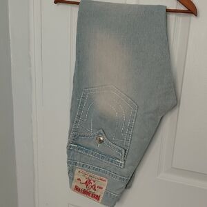 True Religion Light Wash Denim with Buttoned Pocket